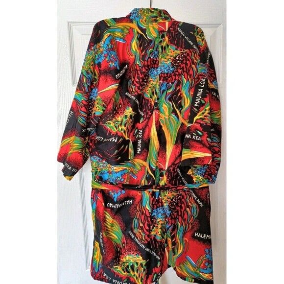 Unbranded Hawaii Volcano National Park Kimono Top Robe Size M/L Halemaumau - Picture 2 of 7